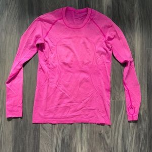 Lululemon, Size 8, Swiftly Tech Long Sleeve, Pink